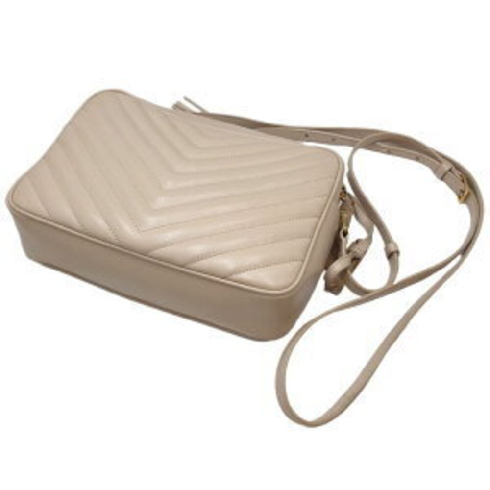 SAINT LAURENT PARIS Lou Camera Bag Beige Pink Tan Leather Shoulder - Picture 2 of 9